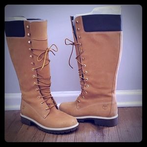 Below the knee Timberland boots